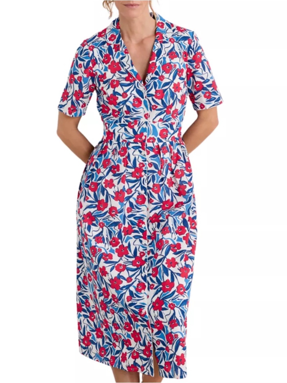 Seasalt Cornwall
Red White and Blue Floral Charlotte Dress Size 14.